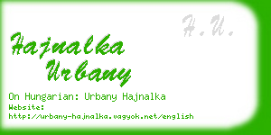 hajnalka urbany business card